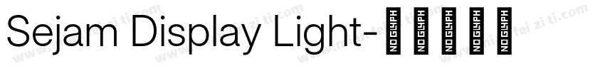 Sejam Display Light字体转换